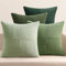 EMEMA Kissenbezug Kordsamt 4er Set Patchwork Kissenhülle 50x50 cm Zierkissenbezug Dekokissen Sofakissen Kord Dekorative Kissen für Sofa Sessel Zuhause Schlafzimmer Grün Serie