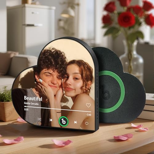 Personalisierter Musik Kühlschrankmagnet mit Foto & Spotify Song, Magnet Musik Fotogeschenk für Paare, Freunde, Familie, Individuelles Geschenk für Sie/Ihn, Geburtstag, Weihnachten, Valentinstag