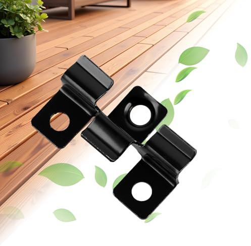 STARVAST 100 Stück WPC Clips Edelstahl，6.5mm Errassenclips Schrauben Befestigungs Clips,Terrassenclips WPC Unterkonstruktion Für WPC Dielen, Versteckte Befestigung Mit T-Clip