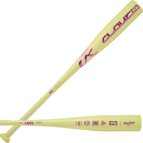 Rawlings Boy's Rawlings 2026 Clout Ai Baseballschläger, USA, 10 Tropfen, 6,4 cm Schaft, 1 Stück Legierung