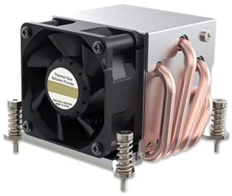 Cvoepobey Dissipatore di LGA2011-R63 da 150 W per Radiatore LGA 2011 2U 4 Tubi di Dissipatore di LGA2011 di Tipo Quadrato con Passo di Montaggio di 80 mm X 80 mm