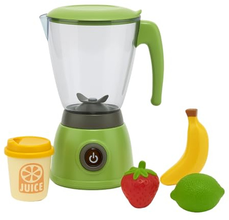 Jouet Blender Sonore et Lumineux, Fonctionnel avec Fruits et Tasse, Tourne Réellement, À Piles, Dès 3 Ans