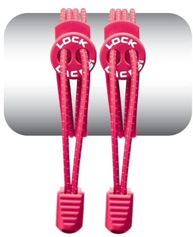 LOCK LACES - Lacets Élastiques Sans Nœud - Autobloquant Sans Laçage - Sport, Running, Triathlon - Adulte et Enfant - 1 paire