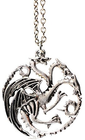 Targaryen-Siegel-Halskette mit 3-köpfigem Drachen von Game of Thrones