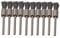 cnbtr 8MM Silber Edelstahl Pen Form End Pinsel Drahtbürste-Bohrer Ende Schaft 10 Stück, Silber