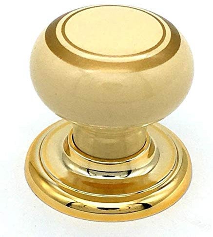 4 x Beige/Cream KNOBS 35mm Ceramic Effect Cupboard Door Cabinet Drawer knob