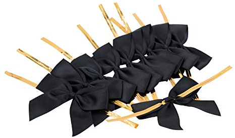 Satinschleifen 5cm x 10 Stück Schwarz
