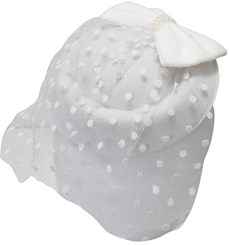 Ro Rox Damen Gnade Perle net Jahrgang 1940 ist 1950 Fascinator Klassiker Hochzeit Party-Hut einheitsgröße weiß