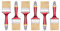 HARDY WORKING TOOLS Flachpinsel-Set 6-teilig, 6 Stück – 60 mm Breite, Malerpinsel Set mit Holzgriff, Lackpinsel Serie *33*, 6PCS, Pinselset A0200-330625