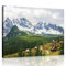 Bilder Berge Alpen Natur Modern Schlafzimmer Wohnzimmer Leinwandbilder Wandbild Kunstdruck Wandbilder Wand Bild auf Leinwand UV-Beständig Aufhängefertig (PP10507, O20 (120 x 80 cm))