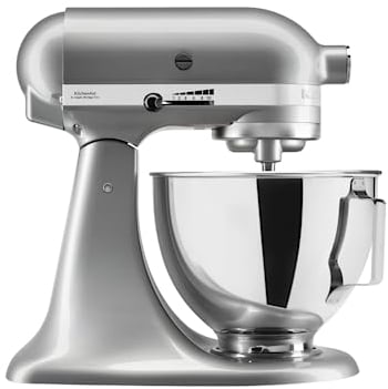 Kitchenaid 5KSM95PSEMC - Robot de cocina (4,3 L, cromo, metalizado), color plateado