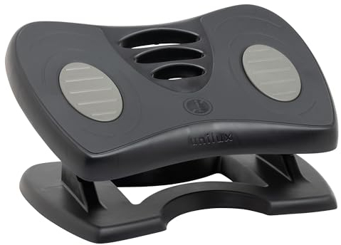 Unilux Nymphea Repose-pieds de bureau ergonomique en hauteur réglable et antidérapant Gris