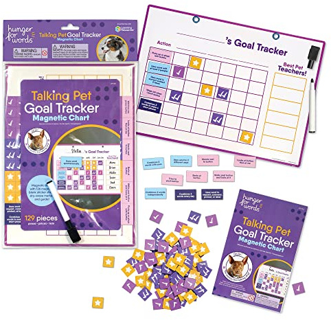 Hunger for Words Talking Pet Goal Tracker Magnetic Chart, Hundetraining Tabelle
