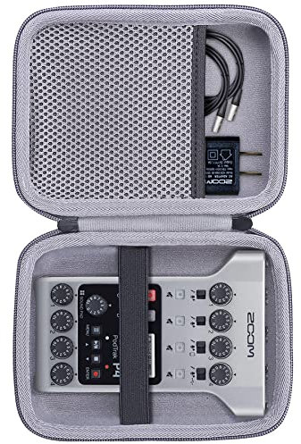 co2CREA Hart Reise Schutz Hülle Etui Tasche für Zoom PodTrak P4 Tragbarer Multitrack Podcast-Recorder, Nur Hülle