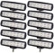 PICAA Mini LED Arbeitsscheinwerfer 12V 24V, 10 Stücke 6 Zoll 18W Spot 6000K Weiß Led Nebelscheinwerfer für Auto Offroad 4X4 Traktor LKW