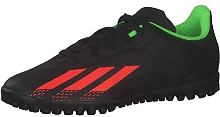 adidas X SPEEDPORTAL.4 Football Boots Turf, Core Black/Solar Red/Solar Green, 4 UK Child