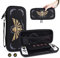 DLseego Coque Compatible avec la Switch,Accessoires pour Switch OLED&Switch,Coque de Voyage Portable avec Rangement pour Carte de Jeu et Couverture pour Capuchons de poignée de Pouce-Noir