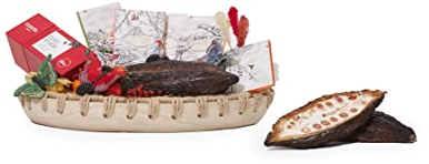 FASHION FRUIT | Cesta Regalo Gourmet de Chocolate con Surtido de Chocolates, Sticks de Azúcar y Frutos Rojos | Soporte Decorativo de Madera Incluido | Regalo Original para Cumpleaños, Boda, Bautizo