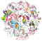 Dishaur 50PCS Cute Unicorn Stickers for Kids, Vinyl Waterproof Cartoon Animal Stickers Sheets for Water Bottle Laptop Phone Scrapbooking Skateboard