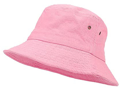 Hearda Été Chapeaux de Pêcheur Femme, Unisexe Réversible Seau Bob Chapeau Pliables Coton Respirants Chapeau de Soleil pour Convient activités de Plein air et Sports (M(56-58cm),Rose sakura)