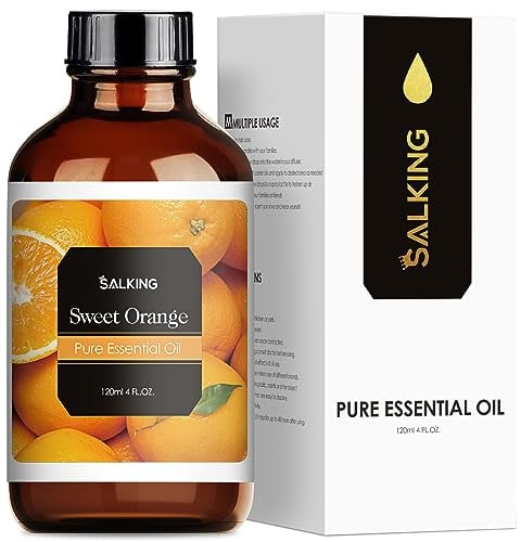 SALKING Süße Orangeöl 120ml, 100% Reine Natürliche Süße Orange ätherisches öl für Aroma Diffuser, Aromatherapie Duftöl für Duftlampen Luftbefeuchter, Massage, Kerzenherstellung, Geschenke für Frauen
