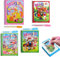 Libro Magico Agua, 4 Libros Agua Dibujo Pintura Libro Mágico para Colorear Niños con 4 Plumas de Pintura Doodle, Reutilizable Cuadernos para Colorear Niños Colores Magicos Tablero de Pintura Regalo