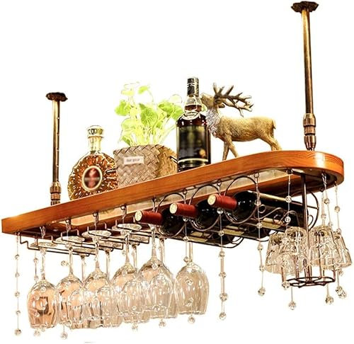 MAZAGE Portabottiglie da parete, portabicchieri da bar sospeso, portabottiglie da appendere, portaoggetti rosso, bianco, champagne, portaoggetti per decorazioni per la casa e la cucina needed