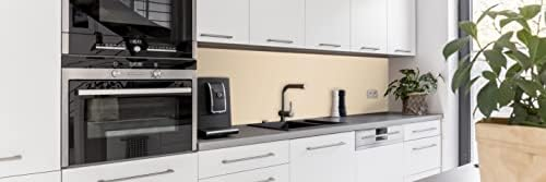WALLando - Premium Spritzschutz Küchenrückwand PVC - Wandverkleidung aus Kunststoffplatten für die Küche - PVC Platte - Beige Creme (180x60cm)
