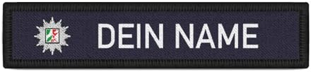 Copytec Namensschild NRW Polizei Wunschtext Personaliert Name Blutgruppe #40994