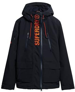 Superdry Ultimate EMB Windbreaker JKT A2 Wind Family, Bleu Marine (Eclipse Navy), M Homme