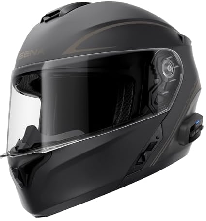 Sena Outrush R Bluetooth Klapphelm mit Intercomsystem (Schwarz, L)