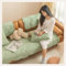 ZTGL Sofabezug Ecksofa L Form Milchsamt Sofa Überzug Couchbezug Sofa/Couch Wurfdecke Eckcouch 3/2/1 Sitzer Sofaschutz Sofaüberwurfe Sofaschoner rutschfest,Grün,1pc 70x180cm