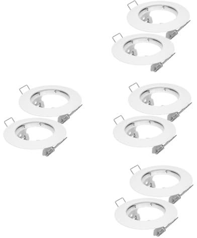 Hemobllo 8 Stk Lampenabdeckung Topflichtabdeckungen LED-Einbauleuchten Lampenschirme Rahmen Abdeckung für versenktes Dosenlicht eingelassene Beleuchtungsleisten Dosen- kann Deckenlampe Weiß