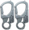 Ahiller Karabiner Schlüsselanhänger Karabinerhaken Clip, Doppelschloss entworfen - Wolfram Stahl Spike - 8cm Legierung Autos Schlüsselbund [Dunkle Legierung-2P]