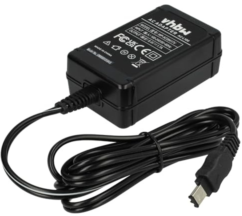vhbw 1x Netzteil kompatibel mit Sony Handycam DCR-TRV19E | DCR-TRV20E, DCR-TRV20, DCR-TRV19, DCR-TRV18E Kamera, Digitalkamera, 2m