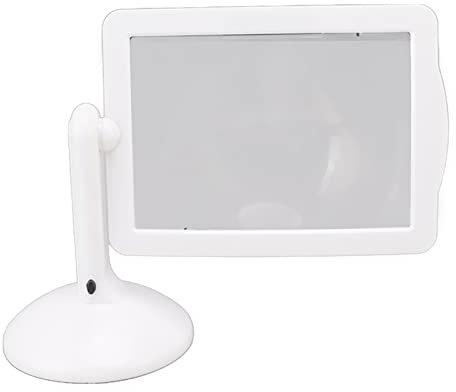 Pwshymi Desktop Reading Magnifier, Large Screen, Desktop Magnifying Screen, Easy to Use, Portable, Battery Operated, 180 Degree Rotation, for The Elderly for Daily Life