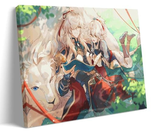FBBINKA Game Honkai Star Rail Jing Yuan Wohnzimmer-Dekor, moderne ästhetische Wandkunst, Poster, Geschenk für Freunde, Rahmen-Stil, 20 x 30 cm