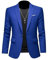 ABARTY Blazer pour Hommes Casual Slim Fit Un Bouton Léger Veste de Costume Manteau Formel Sport d'Affaires Mariage Smoking Bleu Royal L