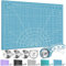 Miuzei Rotary Cutter Set: A3 Cutting Mat, 45mm Fabric Cutter, Self-Healing Craft Mat, Quilting Kit, Suitable for Cutting Fabric, Sewing, Leather, and Paper Blue