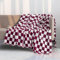 NAZARR Wohn Kuscheldecken Schachbrett-Gitter-Überwurfdecke, blaues, gelbes, grünes Muster for Kinder, Jungen, Mädchen, Bett, Couch, Sofa, weich, Geburtstagsgeschenk Doppelbett(2,150x200cm-L)