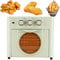 Forno Multifunzione Domestico, Friggitrice Ad Aria Elettrica Da 18 Litri Con 3 Manopole Meccaniche, Friggitrice Ad Aria 100-210 ℃ Forno Combinato Con Tostapane Con Controllo Della Temperatura green