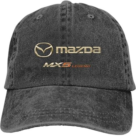 YIESONE Auto Baseball Cap, für Mazda MX-5 2010-2024 Auto Baseballkappe Autoplakette Herren Damen Kappe Verstellbar Basecap Cap Accessoires,A-S