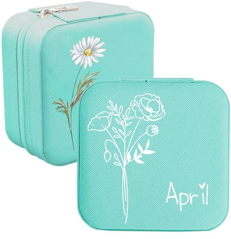 toyofmine Personalisierte Schmuckschatulle, Reise Schmuckkästchen,Personalisierte Schmuckkästchen mit Namen, Geschenk für Freundin, Mama, Freundin, Geburtstag, Hochzeitstag