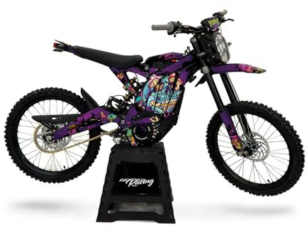 Decor Kit kompatibel mit Sur-Ron Light Bee X & S ab 2018 Premium Design Set selbstklebend wetterfest Aufkleber für Elektromotorrad Psychedelic MRX001 (Hologramm Oberfläche)