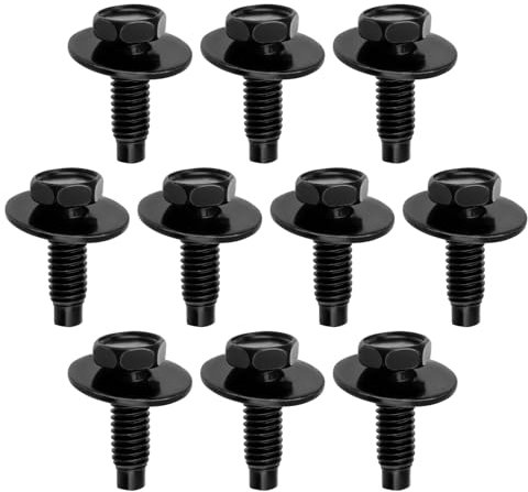 eMagTech 10pcs Car Undertray Bolts Diffuser Skid Plate Screws Chassis Hexagon Screws M6*16mm 1484170-00-A 148417000A EV0543 Compatiable with Tesla Model 3 Compatiable with Tesla Model Y