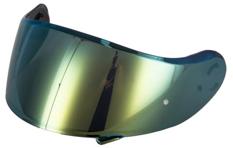 Shkalacar Helmvisier Kompatibel mit Shoei Cns-3 Neotec ⅱ Helm, Motorradhelm Linse Schutz Visor Brille (Gold)