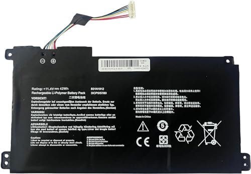 FlyZythrol B31N1912 laptop battery Compatible With asus vivobook Go 14 E410M E410MA E510MA L410M L410MA E410KA-EK139TS E510KA-EJ033TS F414MA L510MA R522MA Series C31N1912 0B200-03680000 42Wh