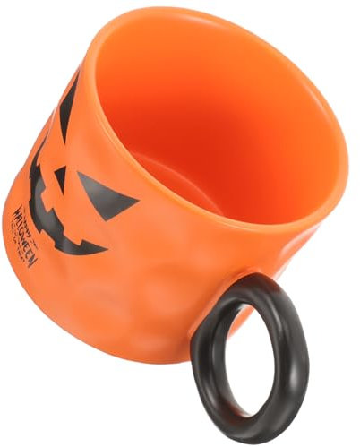 KONTONTY Keramischer Kürbis-kaffeebecher Mit Gruseligem Design Für Halloween Für Getränke Wie Kaffee Tee Oder Milch Deko Für Feiern Und Alltag