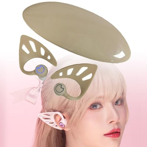 Elf Ear Kopfhörer, Elf Kopfhörer, Elf Ear Kopfhörer Bluetooth, Elf Kopfhörer Kabellos, Elf Ear Earbuds, Dual Mikrofon Rauschunterdrückung, Elf In-Ear Earbuds mit Ladekoffer (Beige)