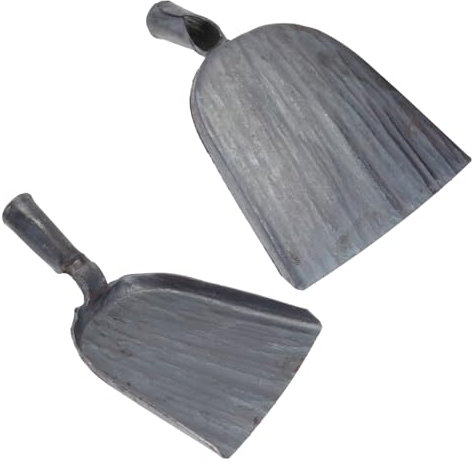 TEMPNAP 2pcs Coal Shovels Handmade Stove Coal Shovels for BBQ Accessories Tools for Small Charcoal BBQ